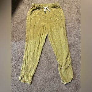 Anthropologie Pilcro The Cottage Yellow Drawstring Utility Pants